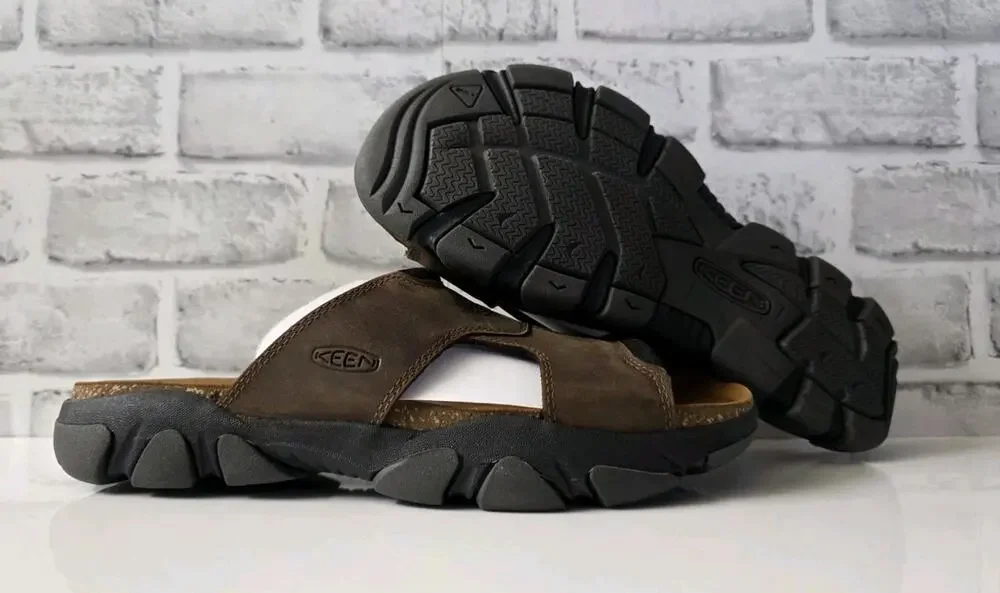 NEW KEEN Men's Daytona II Slide Bison/Black Men's Size 10 - 1027281